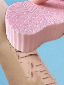 2/1个超柔软去角质沐浴海绵，3D鱼鳞纹理设计——温和无痛去角质，专为女性设计，专业身体磨砂膏，沐浴海绵，淋浴海绵，必备沐浴用品，淋浴配件，3D鱼鳞纹理，卫浴用品，沐浴配件