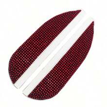 2 piezas Viseras de lluvia para espejos retrovisores con incrustaciones de rhinestone | Protector de lluvia universal ensanchado y ampliado, accesorio decorativo de lujo para automóviles.