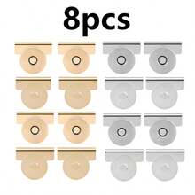 40 Pieces Metal Magnetic Button, 20*7mm (0.79*0.29in), 4 Colors, Magnetic Snap For Canvas Bags, Wallets, Handbags And Clothing, DIY Craft Accessories