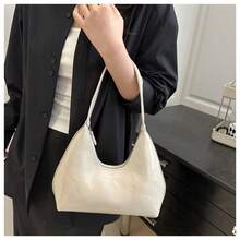 韩式红色漆器新月形手提包，女士手提包，时尚腋下包，高品质 - 彩色 - 查看 5