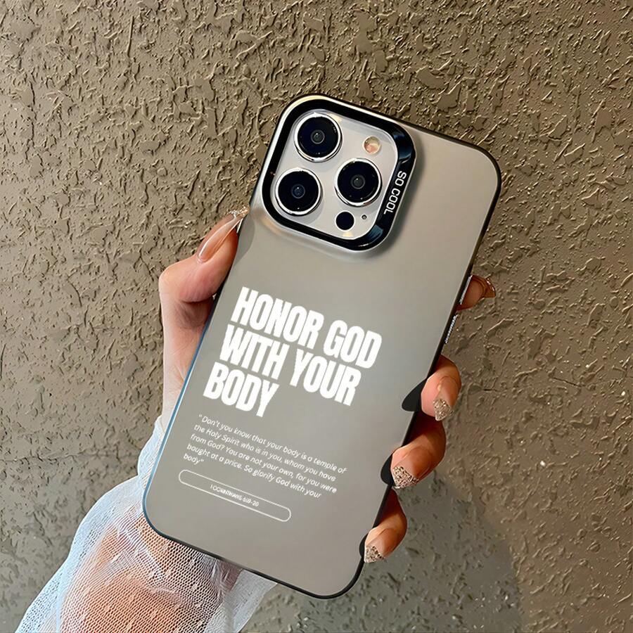 Funda de Teléfono: 1 Corintios 6:12 Cita Cristiana Funda Estética para iPhone 16 11 15 14 13 12 Pro Max Plus Funda Negra y Plateada a Prueba de Golpes Regalos Cristianos para Mujeres y Hombres - mezcla de colores - Ver 1