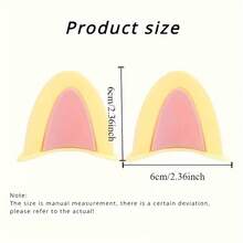 Two Pieces Per Package Of Adorable Cat Ear-Shaped Steamed Buns (Mirror Not Included, Understood?) Car Steering Wheel Decoration - Adhesive Dashboard Trim, Plastic Interior Car Trim. - A - View 8