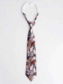Gravata feminina (1 unidade), gravata feminina, gravatas femininas, gravata com estampa de gato, gravata divertida e exclusiva para homens e mulheres, ajustável, casual, para festas, presente ideal para o dia a dia, acessório para amantes de gatos, gravata estilosa com design de gato (as estampas são irregulares e os estilos são aleatórios). - Multicolorido - Ver 3