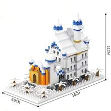 1868pcs Famous World Landmark, Swan Lake Castle, World Scenery Architecture Model, Assembly Toy, Gift, Decorative Micro Building Blocks - Multicolor - View 10