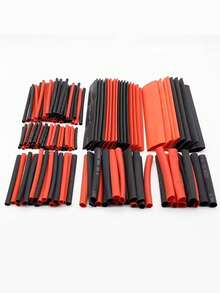 127件套黑色红色热缩管 2:1 组合装聚烯烃管汽车电缆套管包裹线束套件 - 彩色 - 查看 8