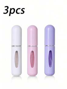 3个空香水喷雾瓶，可重复灌装的迷你喷雾瓶，口袋大小的便携式香水容器，适合旅行、上学或聚会，是海滩旅行和返校季的必备品 - 彩色 - 查看 9