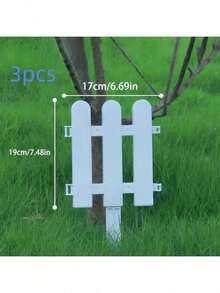 3pcs White Plastic Garden Fence - Durable Anti-Digging Decorative Fence, Suitable For Patio, Yard And Outdoor Space, Lightweight And Easy To Install, Great For Defining Cats/Dogs Activity Area, Outdoor Decorative Fencing | Classic White Pickets | Lightweight Structure, Outdoor Fence - White - View 13