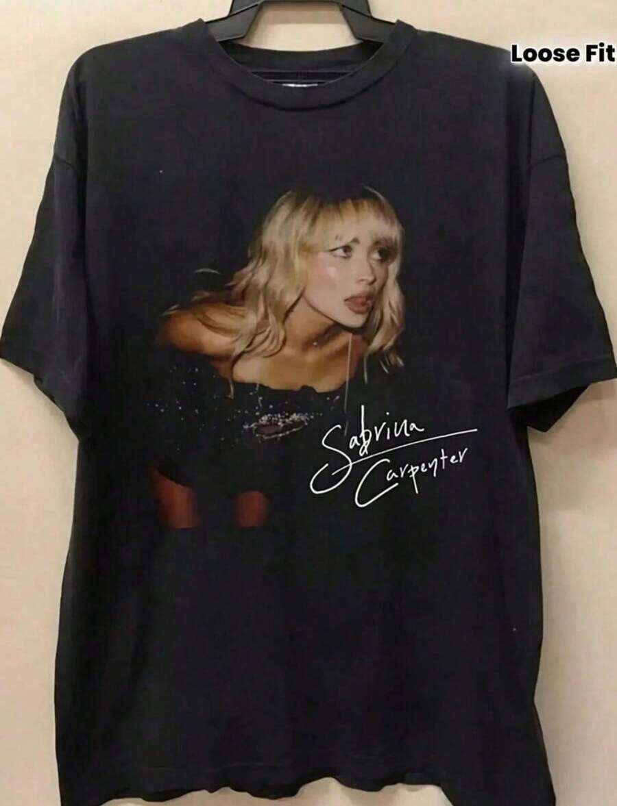 Carpenter 90s MenS Rock Music Tour Graphic T-Shirt 100 Cotton Soft Comfortable Loose Fit Short Sleeve Tee With Geometric - 黑色 - 查看 1