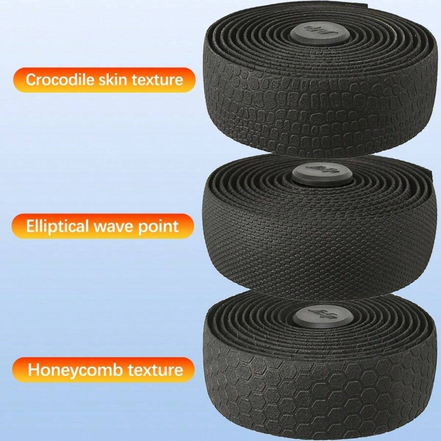 JCSP Bicycle Handlebar Tape, Anti-Slip Shock-Absorbing Road Bike Handlebar Tape, Suitable For Road Bikes, Available In 3 Different Patterns, Soft Shock-Absorbing Bicycle Handlebar Tape - Multicolor - View 1