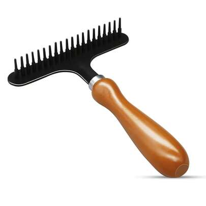 Portable Carpet Rake, Matted & Shag Rug Rake, 6.0 X 4.3 Inches, Black,Black