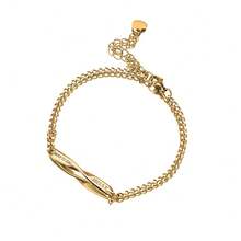 Personalized Infinity Symbol Couple Bracelet, Customized Name & Date Engraved Gold Chain Bracelet, Adjustable Twist Rope Bangle, Perfect Gift For Valentine's Day/Anniversary | Minimalist Fashion Wrist Accessory, Suitable For Daily Wear And Special Occasions, Anniversary, Memorable Day And Birthday Gift For Your Loved One | Unique Personalized Accessory - Gold - View 14