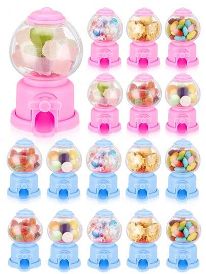 12Pcs/6pcs Mini Gumball Machine Dispenser Candy Box Bubble Gum Bank For Kids Birthday Party Favors Classroom Rewards Creative Gifts For Girls Boys,Baby Shower Guest Gift Bags Filler Wedding Favor Box, Valentine Gift Ideas Easter Basket Stuffers Fun Novelty Bank For Kids Toddlers