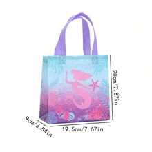 5/10/20pcs Reusable Non-Woven Ocean Themed Party Tote Bags - Small Shopping Bags, Gift Packaging Bags, Multi-Color Ocean Patterns (Seahorse, Starfish), Suitable For Weddings, Festivals, Birthdays, Anniversaries And Shopping, Beach Bags, Ocean Themed Design, Sturdy Handle Design, Applicable For Halloween, Party Packaging Supplies, Gifts For Men - Multicolor - View 7
