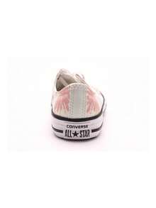 Kids' Low-Top Canvas Sneakers - White Converse CT All Star OX - Stylish & Comfortable Footwear For Boys & Girls, Perfect For Confident Steps - -Durable- Canvas Upper With Lace-Up Design, Ensuring Easy First Ties - Available In Sizes 27, 28, 29, 30, 32 - Timeless Design For All Seasons - Enhance Your Child's Shoe Collection With These Classic Sneakers, Combining Iconic Style And Everyday Comfort For Active Kids On The Go Blanco - 白色 - 查看 3