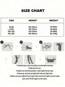 1 Pair Of New-Style Black 80D Pantyhose, Spring-Autumn Style. Comfortable And Form-Fitting, These Pantyhose Do Not Slip Off. - Black - View 7