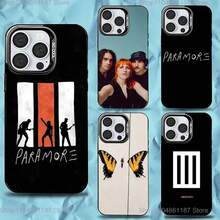 Funda de Teléfono P-ParamoreS para 17,16,15,14,13,12,11,Pro,Max,Plus, Anticaída Negra Mate con Parachoques Duro - Z1 - Ver 1