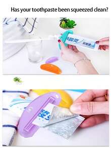 2pcs Toothpaste Squeezer, Toothpaste Dispenser, Hand Cream Squeezer, Manual Tube Roller For Toothpaste, Face Wash, Hand Cream - Multicolor - View 5