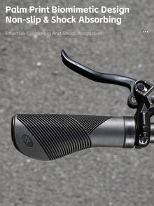 WEST BIKING 1 Pair Bicycle Handlebar Grips Anti-Slip Grips Mountain Bike Shock Absorber Protective Covers Handlebar Grips Black - Black - View 9