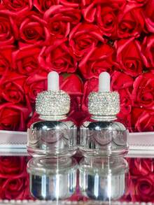 1/2 chai tinh dầu thủy tinh 30ml đính đá lấp lánh tinh tế có ống nhỏ giọt, chai đựng mỹ phẩm có thể tái sử dụng, thích hợp để bảo quản và làm quà tặng tinh dầu, thiết kế sang trọng, bao bì chăm sóc da kích thước du lịch, quà tặng sáng tạo, thích hợp cho bãi biển, kỳ nghỉ, tựu trường, cắm trại, nước hoa mini cho nam và nữ, phụ kiện du lịch - Nhiều màu - Xem 13