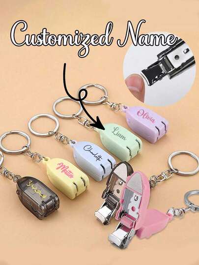 Llavero personalizable con nombre, cortaúñas personalizado, llavero abrebotellas de cerveza personalizado, llavero cortaúñas conmemorativo, regalo de agradecimiento para invitados, accesorio de bolso, llavero que se puede adjuntar a bolsos, bolsos, bolsos de mano, bolsos de cámara, colgante de bolso, nuevo diseño favorito de compras, regalo para mujeres, hombres, madres, maestros, amigos, damas de honor, estudiantes, ella, él, regalo del Día de San Valentín, adecuado para regalar a familiares, colegas, compañeros de clase y seres queridos