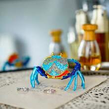 YU FENG Crab Jewelry Trinket Boxes Hinged Animal Jeweled Trinket Box Decorative Crab Collectible Figurine,BlueCrab - 藍蟹 - 查看 8