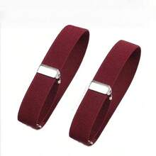 1 Pair Men's Solid Color Fashion Shirt Sleeve Garters, Bartender Sleeve Bands, Suit Sleeve Cuffs