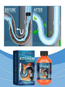 JUE FISH Drain Cleaner - Household Kitchen & Bathroom Sink Drain Pipe Fast Cleaning Solution - Liquid - View 11