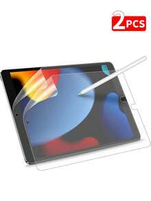 ZYSHI 2 st pappersliknande skärmskydd, kompatibelt med iPad 2024, papperskänsla, mjukt material med hög känslighet, antireflexbeständighet, perfekt present till födelsedagar, familj och vänner. Vattentätt, stötsäkert, falltåligt, reptåligt, fingeravtryckssäkert, heltäckande. - 2 st - Visa 12