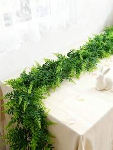 1/25 株 70.69 英寸人造紫藤，适用于壁炉架、室内外节日派对家居装饰、花束、桌面装饰、卧室装饰、冬季家居装饰 - 綠色 - 查看 4