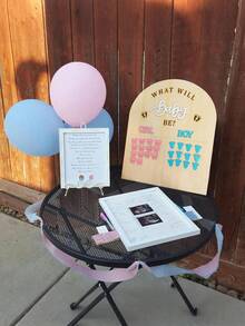 41pcs/Set - Baby Gender Reveal Board - Creative Gender Announcement Party Props, Blue & Pink Guessing Board, Ideal For Baby Shower And Gender Reveal Surprise Party - Multicolor - View 6