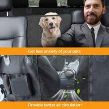 Simple Deluxe Dog Car Seat Cover for Back Seat, Dog Car Hammock with Mesh Window, Scratchproof & Nonslip Seat Protector for Cars, Trucks, SUVs, X-Large(X-large) - Multicolor - Ver 6