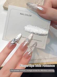 XEIJAYI 1pc 10ml Cat Eye Magnetic Gel Nail Polish, Removable, For UV LED Lamp, Nail Art Gift - No Magnet Included - Silver - View 5