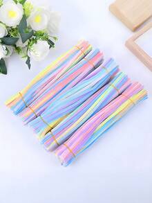 400/100支装DIY毛根条散装，毛绒条超值装，彩色毛根条散装，毛根条工艺品，毛绒金属丝棒蓬松艺术用品，毛根条工艺品艺术和工艺装饰毛绒条用品 - 彩色 - 查看 7