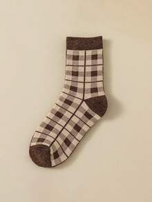 5 Pairs Of Tulip Patterned Socks, Thickened With Velvet, Suitable For Autumn And Winter, Sleeping At Home, Going Out, And Sports Youth (18-40 Years Old) - Multicolor - View 5