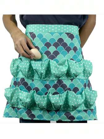 1Pc Pockets Egg Collecting Apron Chicken Farm Work Aprons Carry Egg Collecting Farm Apron Kitchen Garden Aprons, Multi-Pocket Shatter-Resistant Skirt Multiple Styles For Picking Up Eggs Convenient