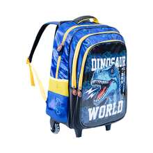 Dinosaur Rolling Backpack Kit For Boys, Complete With Lunchbox And Pencil Case - Ideal Gift - Back To School Kit - Blue - View 4