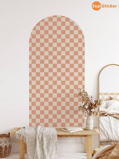 2pcs/Roll Retro Checkerboard Pattern Self-Adhesive Wall Stickers, PVC Material, Waterproof And Dirt-Resistant, Easy To Clean, Wall Decals Suitable For Wardrobe, Drawers, Entryway, Shelves, Coffee Corner Background, Space Renovation, Wall Renewal, Furniture DIY Decoration
