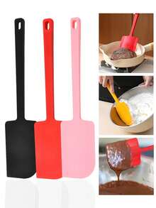 1pc Grade Silicone Cream Cake Spatula,Silicone Large Scraper,Baking Scraper,Cake Scraper, Cream Scraper,Silicone Spatula,Silicone Butter Scraper