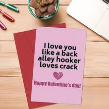 1张创意情人节贺卡，送给男友、丈夫和妻子 - 年度“我爱你”贺卡，情人节礼物，送给朋友、家人和爱人 - 情人节快乐，情人节贺卡，情人节祝福卡（12x17厘米）/（4.72x6.7英寸） - 彩色 - 查看 8