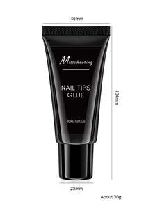 Misscheering 30毫升美甲水钻凝胶，超强凝胶指甲油，适用于美甲装饰，3D立体闪亮凝胶美甲，宝石美甲，钻石美甲，需UV/LED灯固化，美甲礼品 - 黑色 - 查看 5