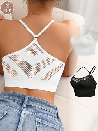 2件装无缝镂空透气速干无钢圈文胸（女士款）