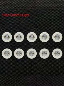10pcs LED Luminous Coasters, Cup Decorative Atmosphere Lights, For Bar, Restaurant, Party, Birthday Gathering Decoration, Events And Party Decoration, Wedding Decoration, Can Be Used As Holiday Gift, Birthday Gift, Housewarming Gift, Wedding Season Gift - 發光杯墊 - 查看 12