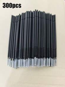 300 piezas/100 piezas Toallitas desechables para remover pestañas postizas, palitos de limpieza de pestañas, hisopos de limpieza extendidos, herramientas para extensiones de pestañas, empaquetados - Multicolor - Ver 12