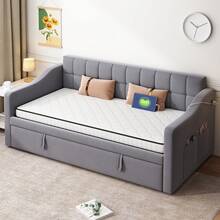 Spring Mattress, Dimensions: 90 * 190 Cm, Thickness: 10 Cm, Firmness Level: H3, With Ergonomic Modules And Lumbar Support; Rolled Mattress - White - View 4
