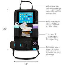 Munchkin® Brica® Organizador para asiento trasero de coche, con soporte para tablet y funda para toallitas, color negro(default) - Multicolor - Ver 3