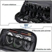 ARCTIC HUNTER AH Organizador Porttil y Bolsa de Doble Capa para Accesorios Electrnicos KB00613, Impermeable, para Viajes, Compatible con Disco Duro 2.5 inch, Cables, Auriculares, Cargadores - inicial - Ver 5