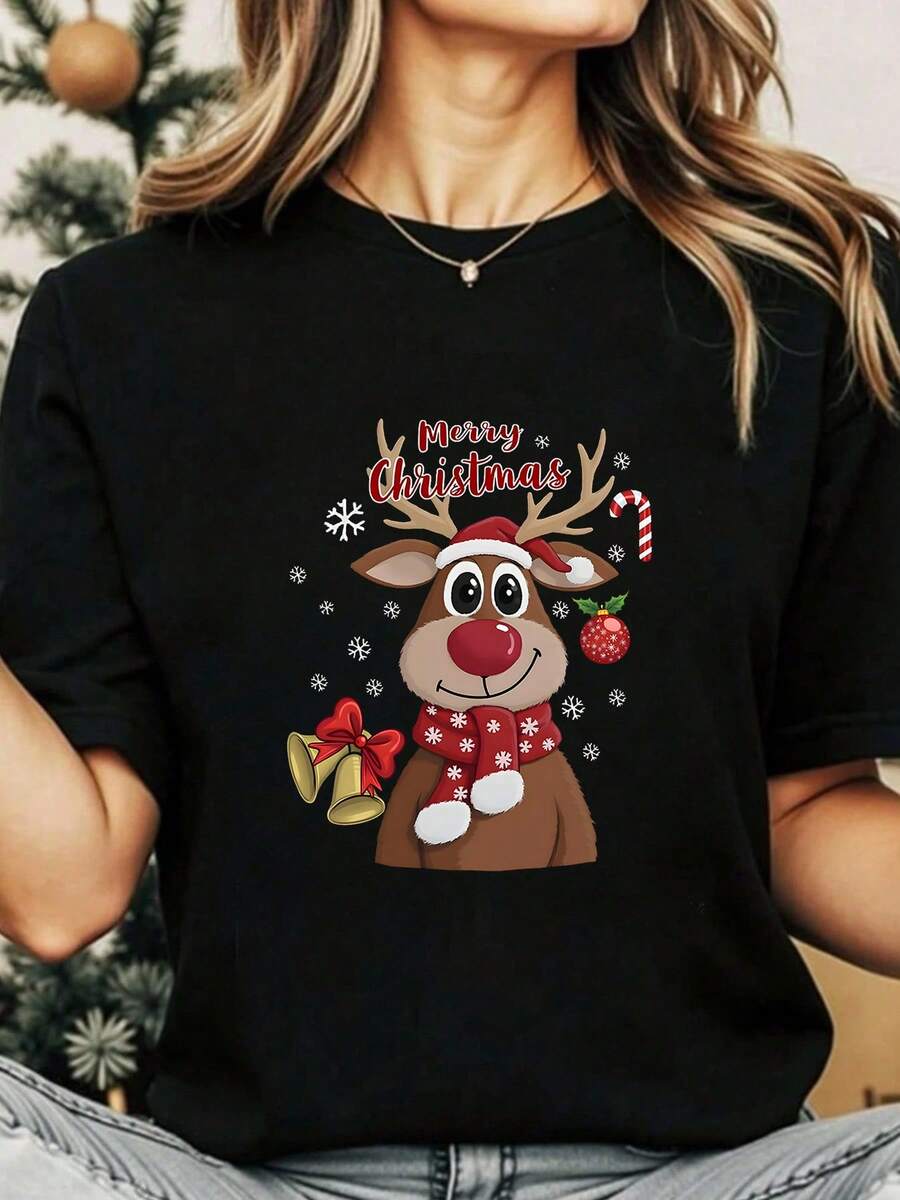 Plus Size T-Shirts - Black - View 1