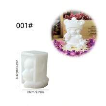 Khuôn nhựa DIY làm quà tặng hình gấu nhỏ trang trí bóng bay, khuôn tượng nhỏ trang trí nhà cho nhựa Epoxy, thạch cao, nến, hương - trắng - Xem 11