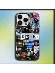 Funda de teléfono Rapper D-Drake compatible con 17,16,15,14,13,12,Pro,Max,Plus,E,SE4,Air,Mini, caja IMD negra, cubierta compatible con funda  17 pro max, funda  17 pro, funda  17, funda  16, funda  16 pro max, funda  15. - Z4 - Ver 5