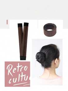 3/2/1pc Minimalist Bun Maker Crown Styler Twisted Updo French Curls Magic Hair Bun Maker Fast & Easy Magic Bun Shaper For Woman Girl Ladies,Hair Bun Maker, Easy Fast Snap Roll Hair Nets Magic Buns Tool, Donut Curler Roller Dish Headbands, Women's French Twist Hair Styling Shaper ,Hair Tool Kit ,Hair Styling Kit - Multicolor - View 1